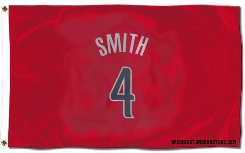 Red Washington Wizards  Ish Smith  Flag (3 X 5)